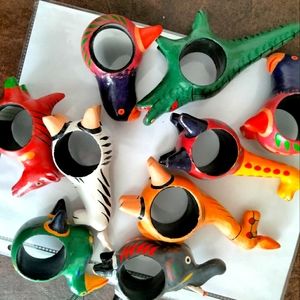 Super cute handmade 9  napkin holders ZOO very unique antique
